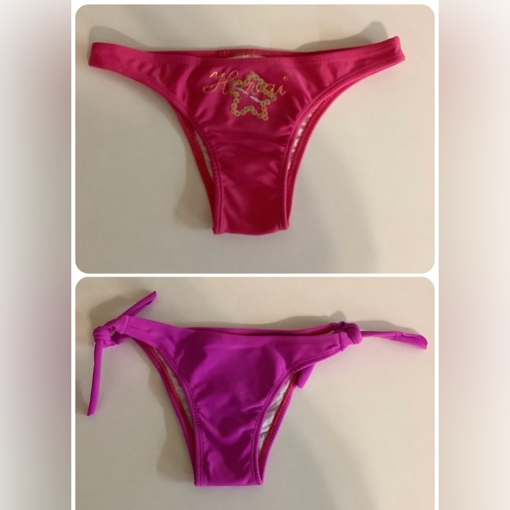 Recco Size Large Brazilian Fuchsia & Plum Bikini Bottoms. New Without Tags.